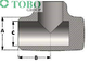 لوازم لوله فلزی فولاد برابر Tee DN 80 STD ASTM A335 WP5 آلیاژ فولاد استاندارد Bevel Ends ASME B16.25