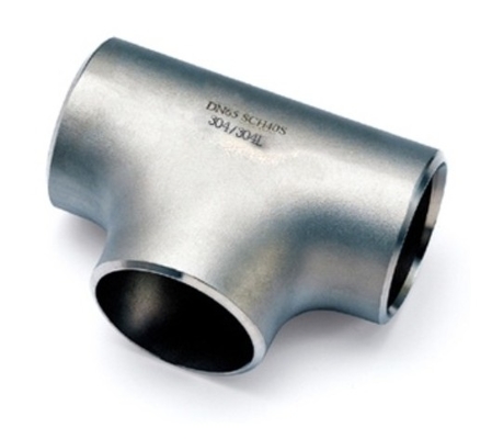 ASME B16.9 Butt Welding Equal Tee مواد قابل تنظیم مانند فولاد کربن فولاد ضد زنگ NPS1/2"-60" تحویل سریع MOQ کم