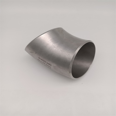 Sliver Astm B466 Uns C71500 Cuni7030 45 درجه لوله اتصالات زانویی