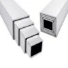 لوله آلیاژ آلومینیوم 6063-T5 ASTM B241 با قابلیت انعطاف پذیری بی نهایت، ساخت آسان، لوله مربع 50x50mm x ضخامت 2mm، طول 5.8 متر