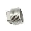 اتصالات لوله پیچ شده از جنس استنلس استیل اتصالات لوله رزوه ای پلاگین سر مربعی، 150PSI، SS304 SS316