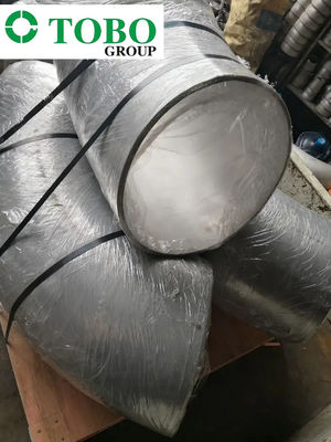 اتصالات لوله فولادی آلیاژی A234 WP5 زانویی 90 درجه LR زانویی بدون درز فولاد کربنی / زانویی فولادی آلیاژی / خم لوله