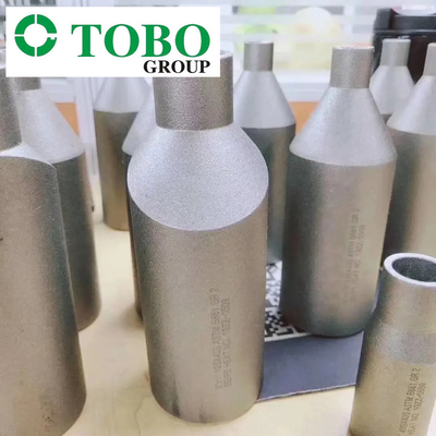 اتصالات لوله فولادی تیتانیوم ASTM B363 Ti Gr7 2 اینچ x 1 اینچ SCH10S x SCH40S نوک سینه آلیاژ تیتانیوم Swage