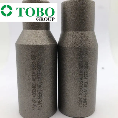 اتصالات لوله فورج شده فولاد آلیاژی تیتانیوم ASTM B861 GR2 2 اینچ x 1 اینچ SCH10S x SCH40S نوک سینه آلیاژ تیتانیوم Swage