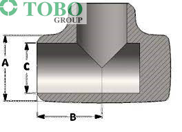 سه راهی کوسن TOBO با کیفیت بالا - 4 اینچی Sch XH A/SA234 WPB بدون درز