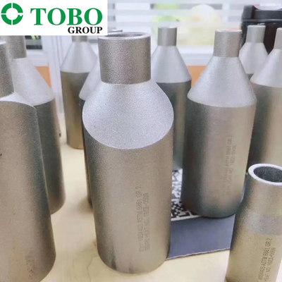 اتصالات لوله فولادی تیتانیوم ASTM B363 Ti Gr7 2 اینچ x 1 اینچ SCH10S x SCH40S نوک سینه آلیاژ تیتانیوم Swage