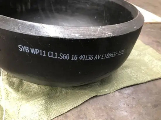 اتصالات فولاد آلیاژی 10 اینچ SCH80 درپوش بدون درز لوله فولادی ASTM A234 WP11 کلاهک جوشی