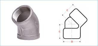 قطر کوتاه نارس گره دار 90°/45° آرنج ASME B16.9 لوله نصب شده