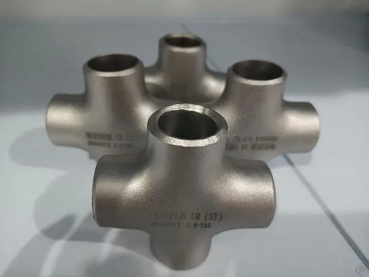 ASME B16.9 Butt Welding Cross Water Oil Pipe System مواد قابل تنظیم NPS 1/2"-48" Sch5s-Sch180