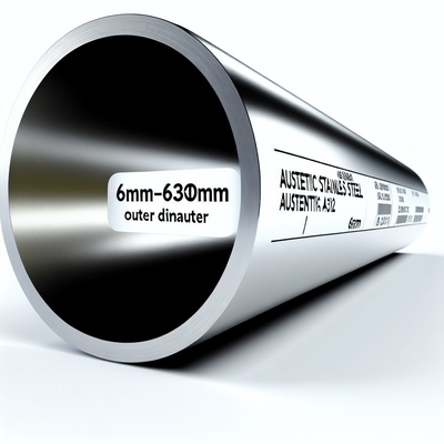 6mm-630mm قطر بیرونی لوله فولاد ضد زنگ آستنیتیک با استاندارد ASTM A312 و درمان آنالیز