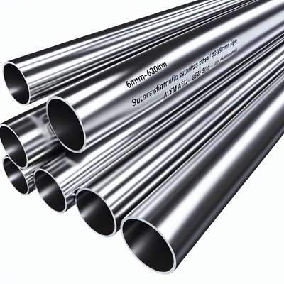 6mm-630mm قطر بیرونی لوله فولاد ضد زنگ آستنیتیک با استاندارد ASTM A312 و درمان آنالیز