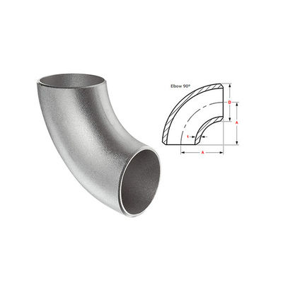 ASTM سفارشی 90 درجه شعاع آلیاژ تیتانیوم لب به لب آرنج جوش داده شده است