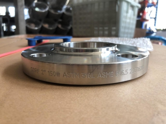 ASME B16.5 Slip-On Flange RF A105 A182 فولاد کربن فولاد ضد زنگ NPS 1/2 