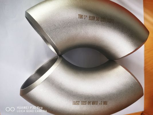 اتصالات اتصال لوله فولادی ضد زنگ بهداشتی SS304 زانو کوتاه جوشی 90 درجه معمولی