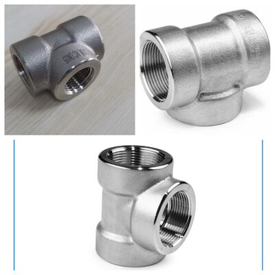 Duplex Stainless Steel Pipe Fittings Socket Welding Straight Tee A182 F51