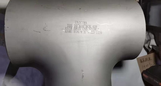 سه راهی صاف جوش لب به لب بدون درز 10 اینچی* 10 اینچی SCH-40S ASTM A403-WP316/316L ASME B16.9