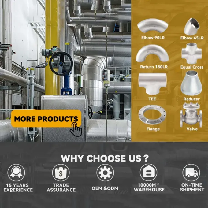 اتصالات لوله فولادی ضد زنگ سوپر دوبلکس BW Cross Tee UNS S32750 ASME B16.9 SCH10 5